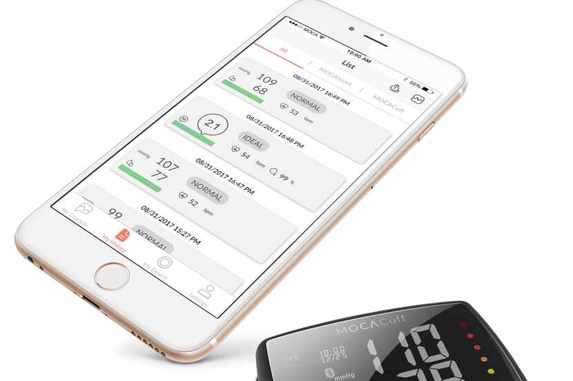 MOCAcuff and the Mocacare app make keeping up with your blood pressure a breeze.