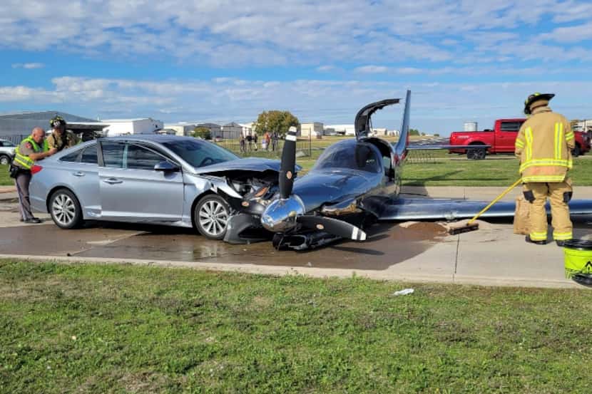 A single-engine Lancair IV-P collided with a car on Virginia Parkway while trying to make an...