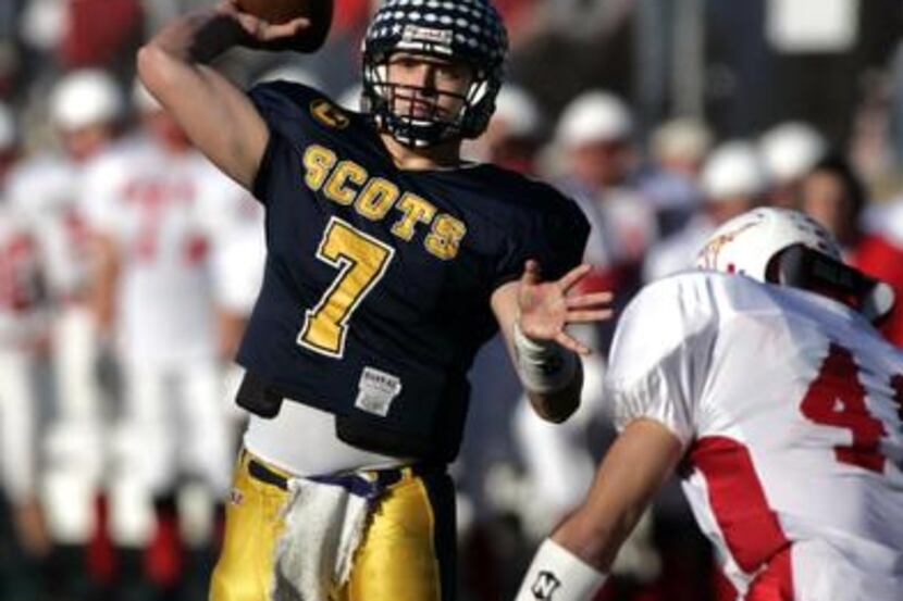 
Matthew Stafford (7) threw a pass during first half 4A Division I State High School...