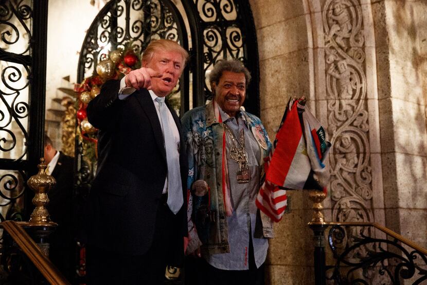 President-elect Donald Trump, and  boxing promoter Don King spoke with reporters Wednesday...