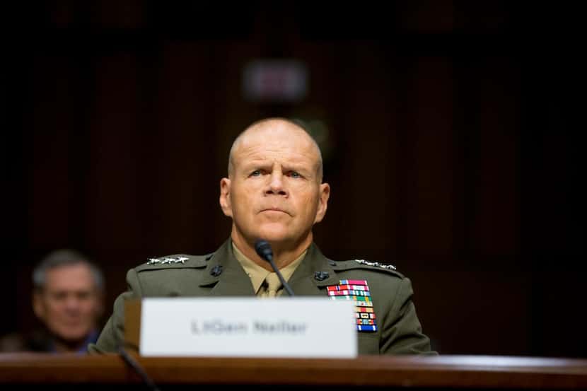 
Lt. Gen. Robert Neller at his confirmation hearing before the Senate Armed Services...