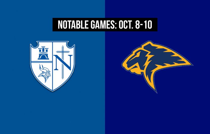 Notable games for the week of Oct. 8-10 of the 2020 season: Fort Worth Nolan vs. Prestonwood.