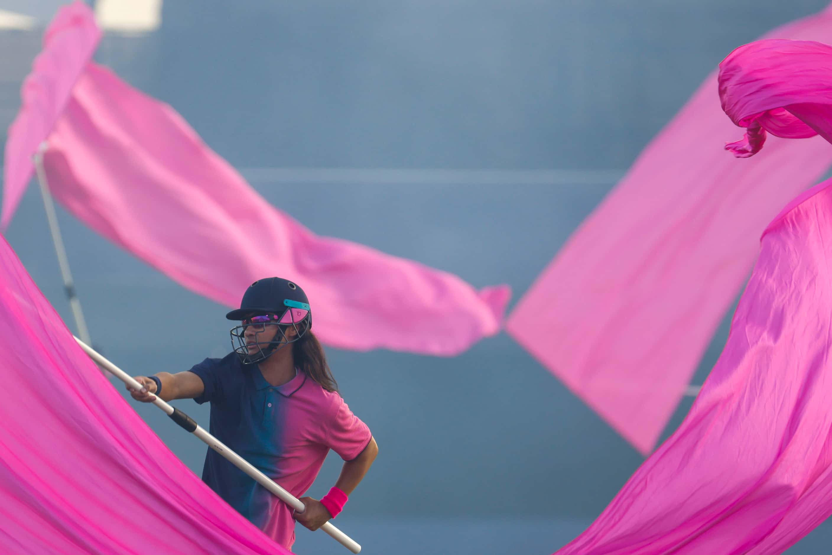 Performers take part in the opening ceremony of men's T20 World Cup cricket match between...