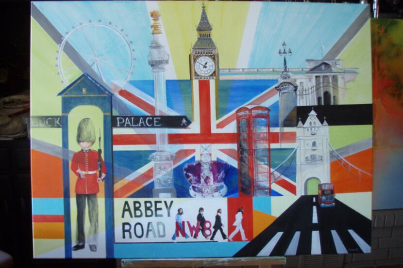 Artist Nancy Kuntz, whose untitled London-themed painting is shown above, will be featured...