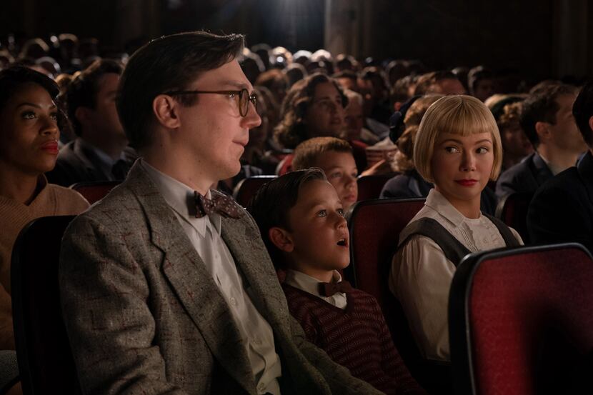 Paul Dano (from left), Mateo Zoryon Francis-DeFord and Michelle Williams star in "The...