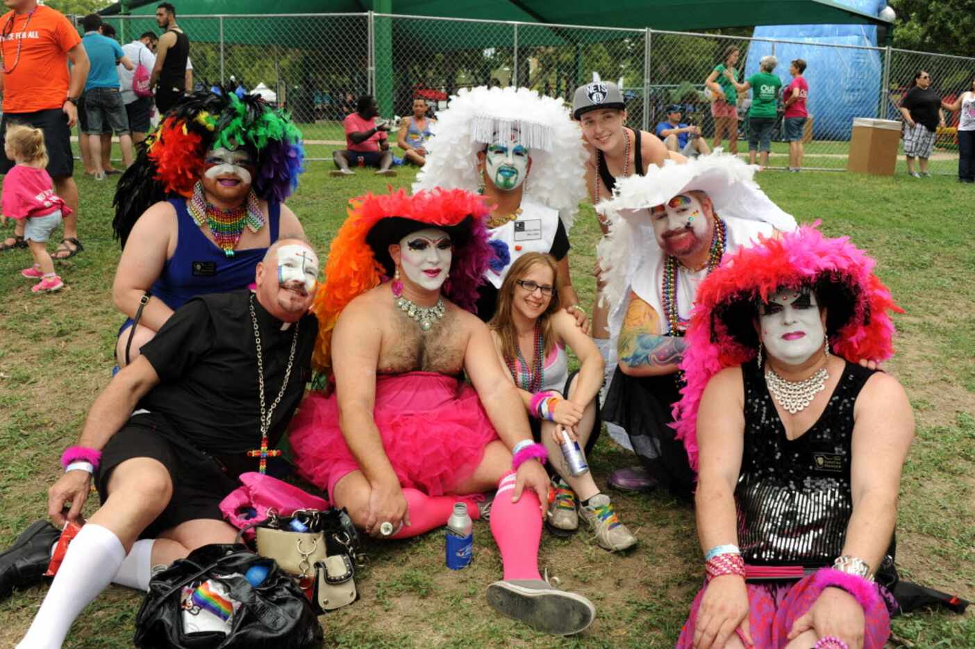 The Sisters celebrate the 32nd annual Dallas Pride parade at Reverchon Park in Dallas, TX on...