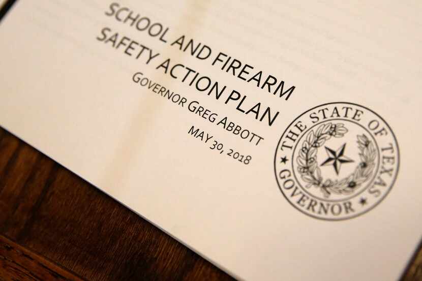 Detail of Governor Greg Abbott's School and Firearm Safety Action Plan to enhance school...