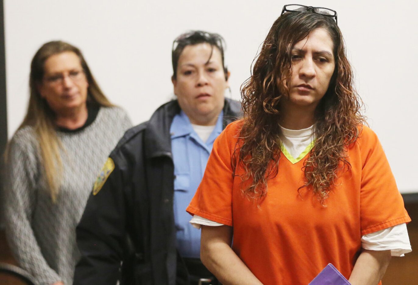 Yesenia Sesmas returns to court after a break in a preliminary hearing Thursday. (Bo...