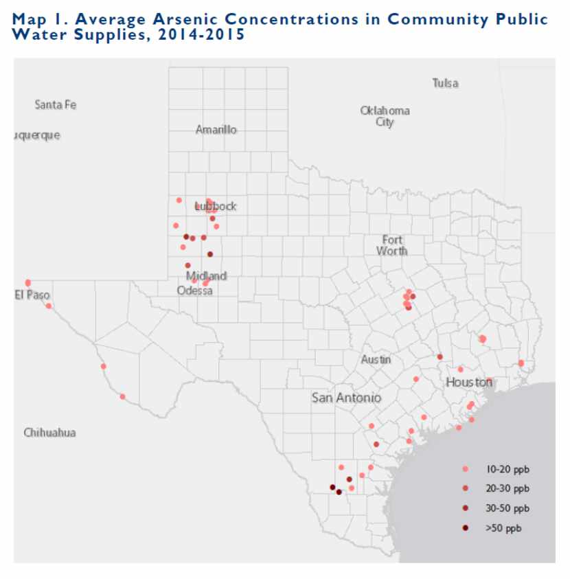  The federal limit for arsenic in drinking water is 10 parts per billion. (Environmental...