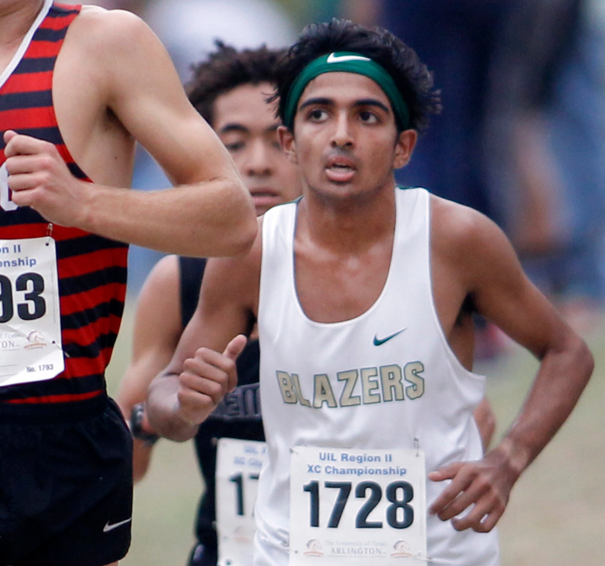 Frisco Lebanon Trail senior Neeraj Kulkarni (1728) sets a winning pace during the Boys Class...