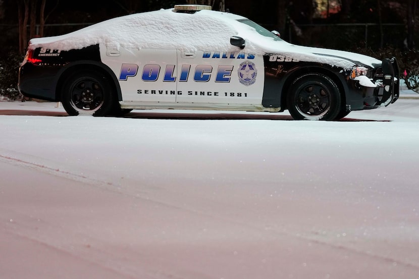 Nieve y hielo en el Norte de Texas el domingo 14 de febrero de 2021.