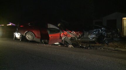 The crash happened a couple miles southwest of interstates 35W and 820, near Saginaw.