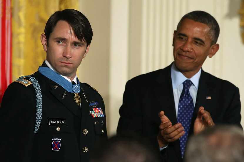 President Barack Obama awarded former U.S. Army Captain William Swenson with the Medal of...