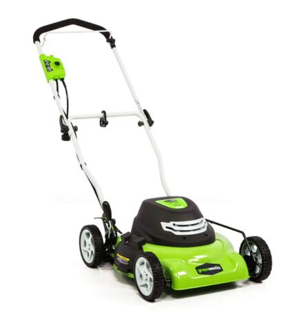 Green lawn mower