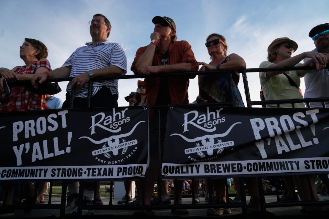 Onlookers from a special platform enjoy the bands at the Untapped Music & Beer Festival at...