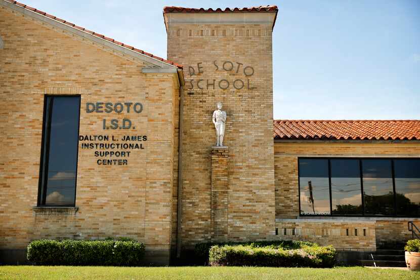 An exterior view of the DeSoto Independent School District headquarters. School officials...