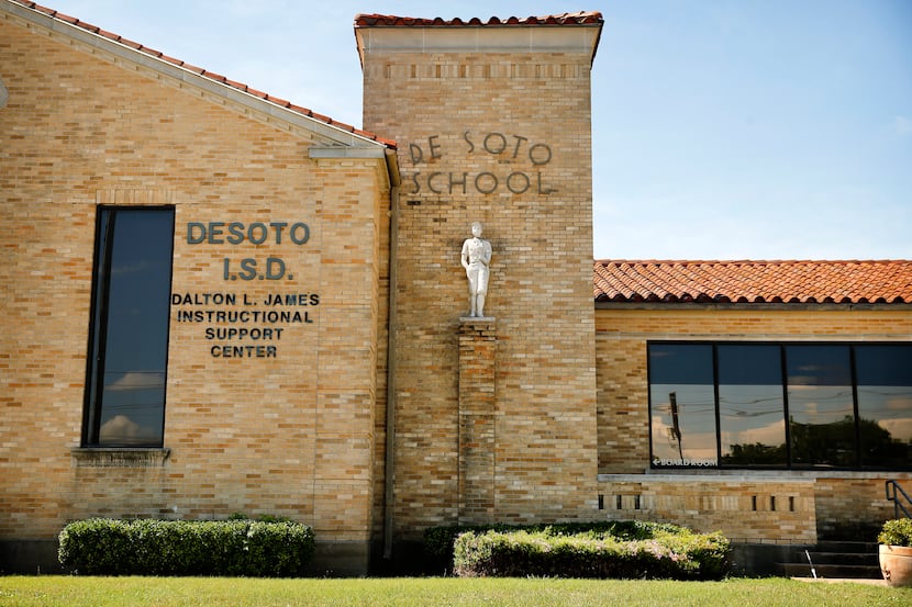 An exterior view of the DeSoto Independent School District headquarters in DeSoto on June...