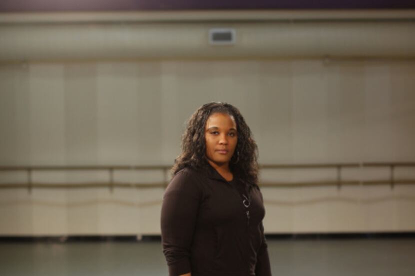 Booker T. Washington High School teacher Bridget L. Moore poses for a portrait at the Dallas...