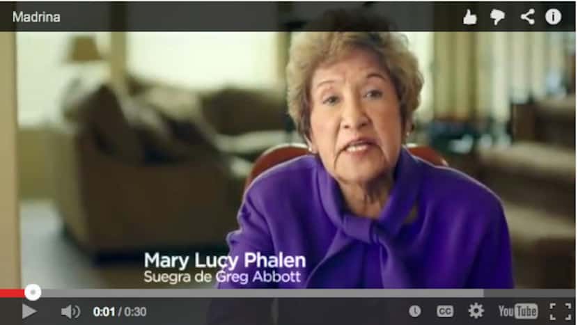 "I love having Greg Abbott as my son-in-law," Mary Lucy Phalen, then-Attorney General Greg...