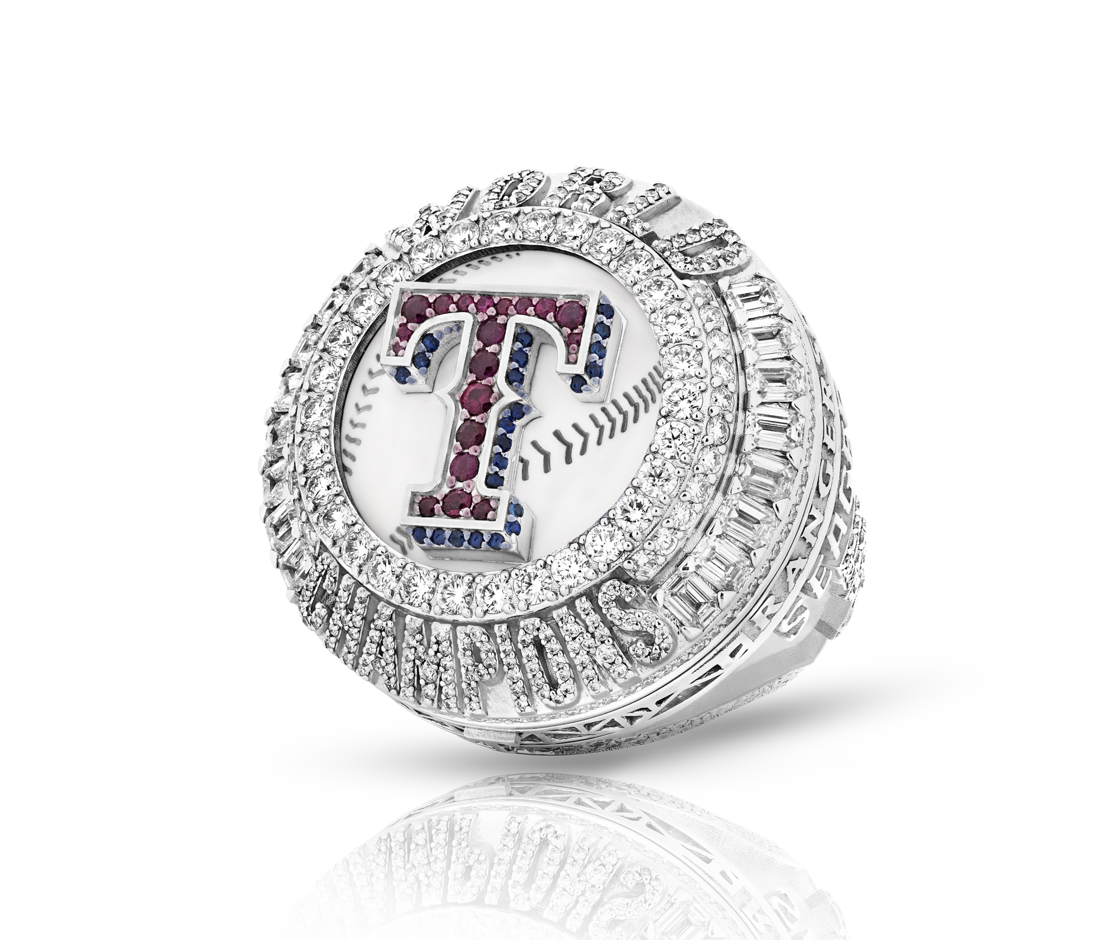 The Texas Rangers' 2023 World Series ring. The championship rings were created in...