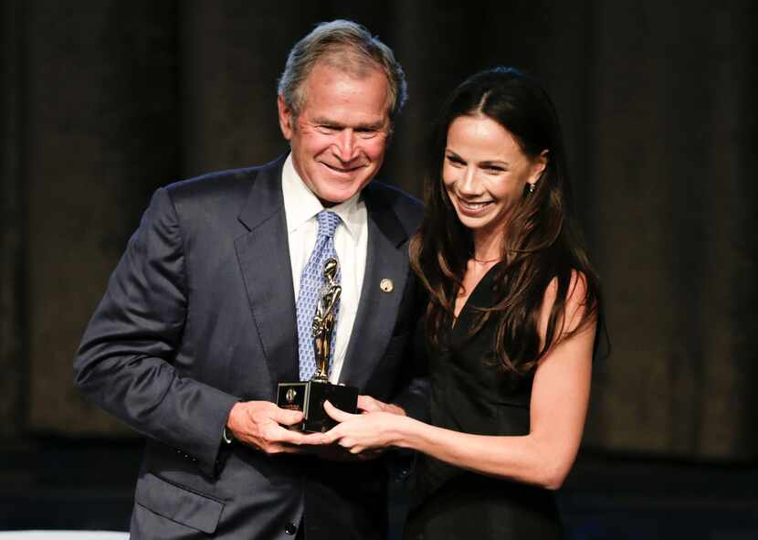 Barbara Bush gave former President George W. Bush the 74th Annual Father of the Year Award...