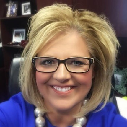 Krum High School principal Michelle Pieniazek