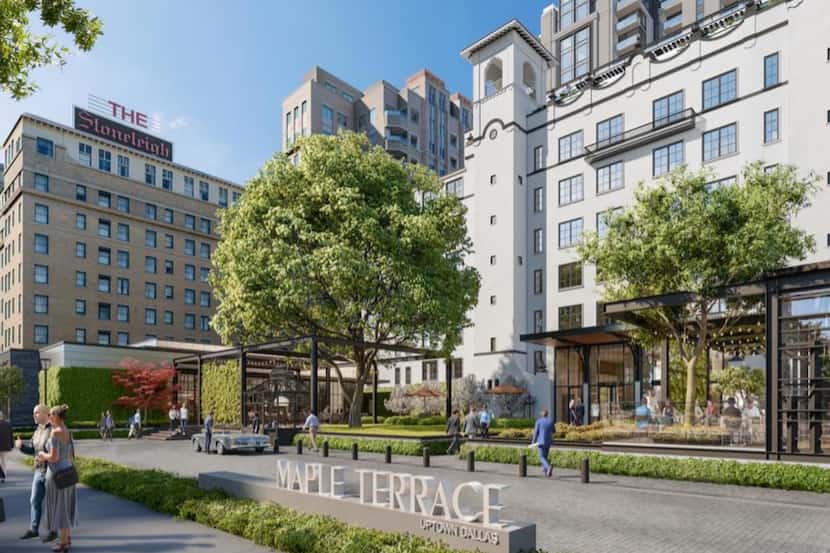 Hines is converting the landmark Maple Terrace apartment building into luxury office space.