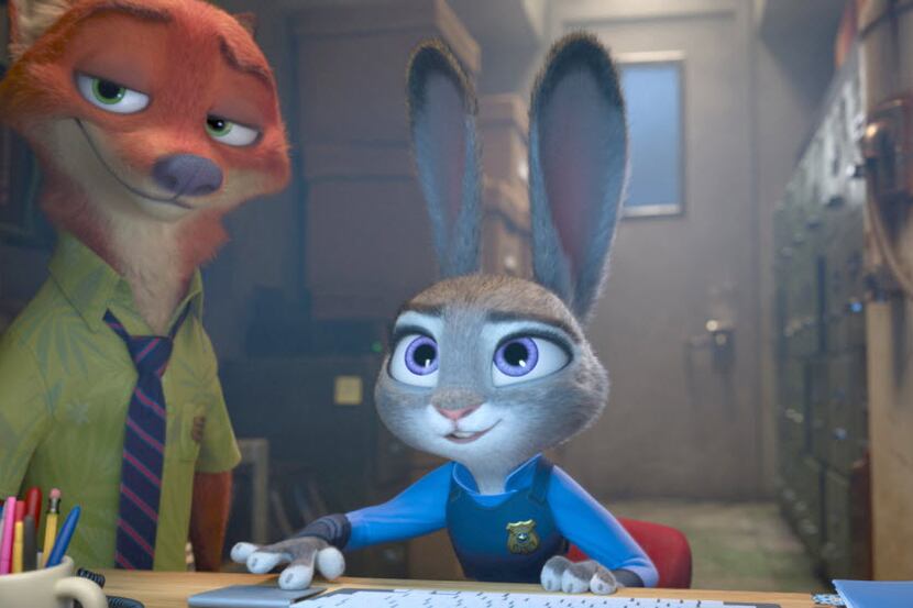 (L-R): The characters Nick Wilde and Judy Hopps in "Zootopia." MUST CREDIT: Walt Disney...