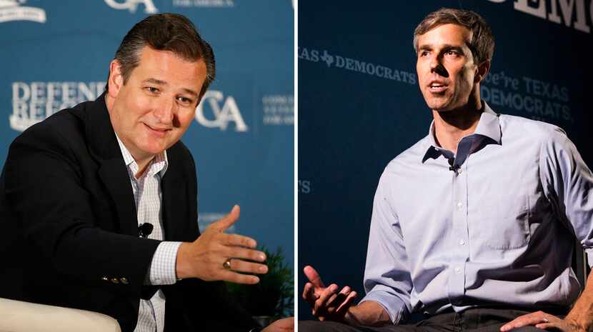 Rep. Beto O'Rourke of El Paso, right, is challenging Sen. Ted Cruz in 2018.  (Rose Baca &...