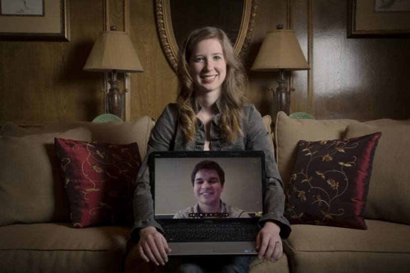 Carrie Foster and her fiancé, Stephen Parker, use Skype to keep in touch. But their...