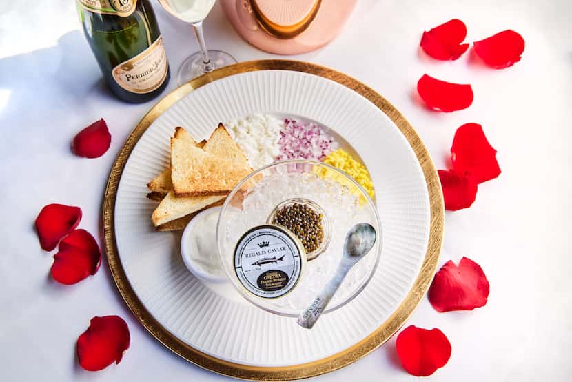 Al Biernat's offers the Premium Osetra Caviar Package as part of its Valentine's Day...
