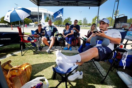 The Sandoval family, including Paul Casey of Ontario, CA (right) are die-hard Dallas Cowboys...