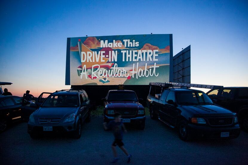 Movie previews are shown at the Stars & Stripes theater in New Braunfels. (Julysa Sosa /San...