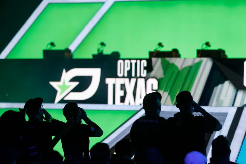 Fans cheer as OpTic Texas played the Seattle Surge during the Optic Major I Call of Duty...