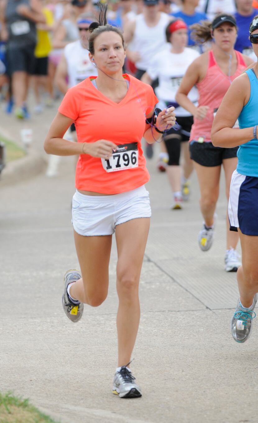 Sarah McConnell begins the Hottest Half at Norbuck Park on Sunday, August 12, 2012    