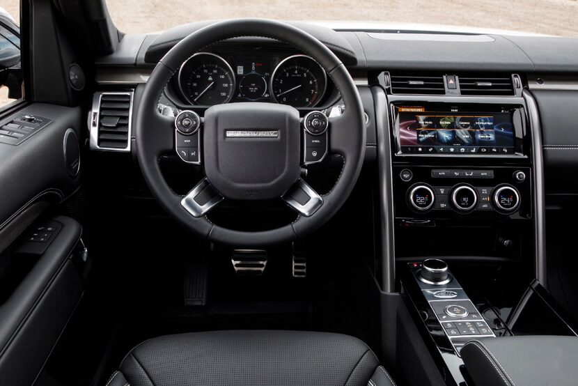 The interior of the 2017 Land Rover Discovery has the sort of niceties you would expect at...