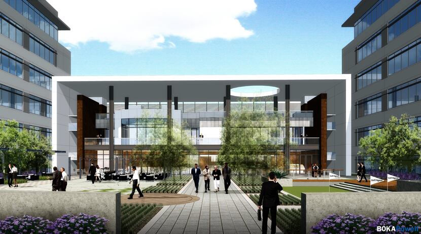 The campus will have a 3-story amenity building and courtyard.