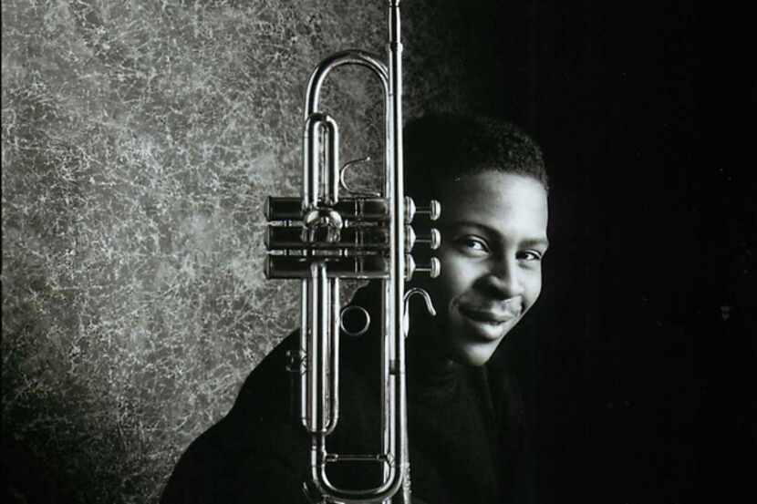 A young Roy Hargrove poses with a trumpet in this undated record label handout photo.