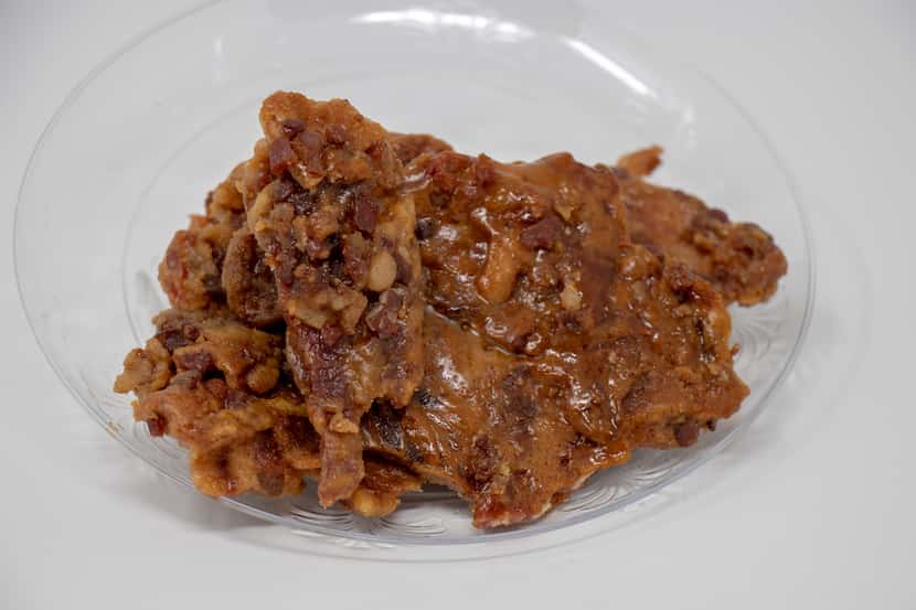 Bacon Brittle is a bit like pecan or peanut brittle ... but with Bourbon and smoky, salty...