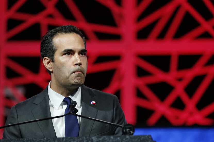 Texas Land Commissioner George P. Bush spoke during the 2016 Texas Republican Convention at...