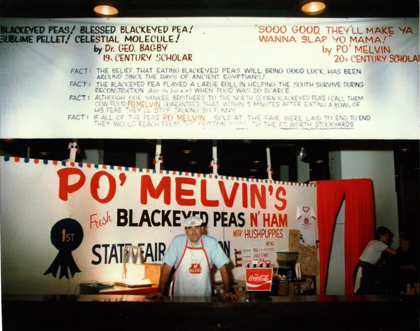 The elder Melvin LeMane, pictured here at the State Fair of Texas, sold his black-eyed peas...