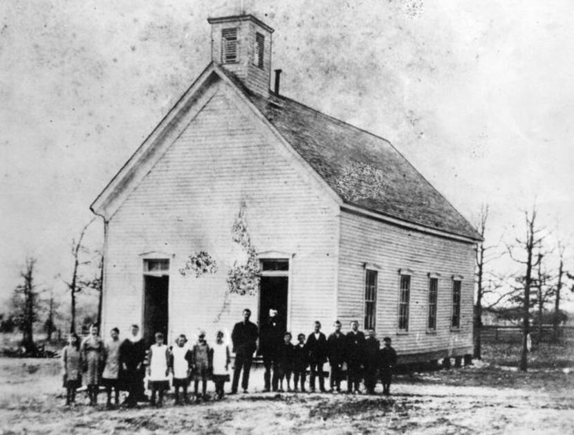 
The Oak Lawn Methodist Church-Schoolhouse was built in 1874. This photo is from 1882.
