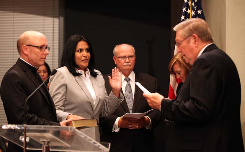 Ana Reyes was sworn in as Farmers Branch's first Hispanic council member in 2013. 