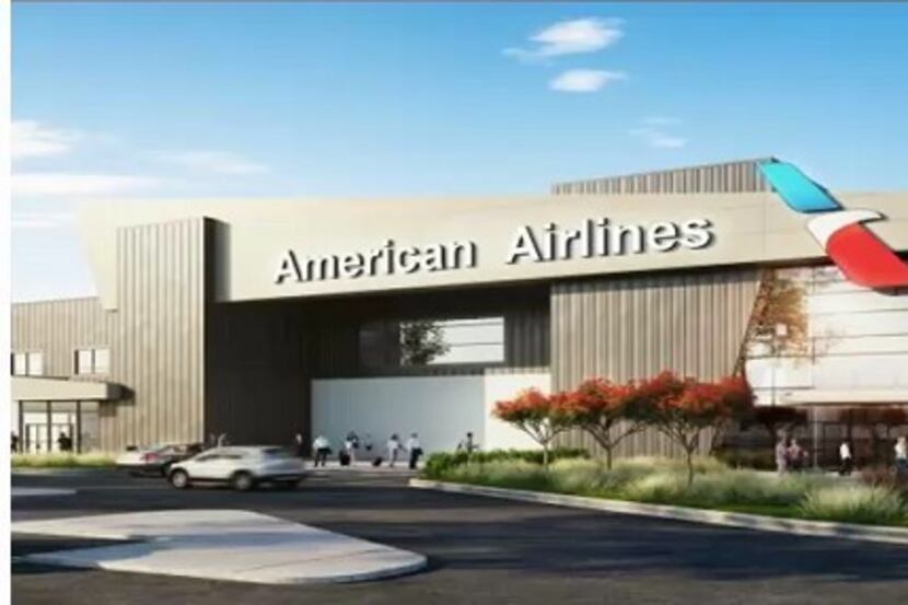 A rendering of the proposed flight kitchen for American Airlines at DFW International Airport.