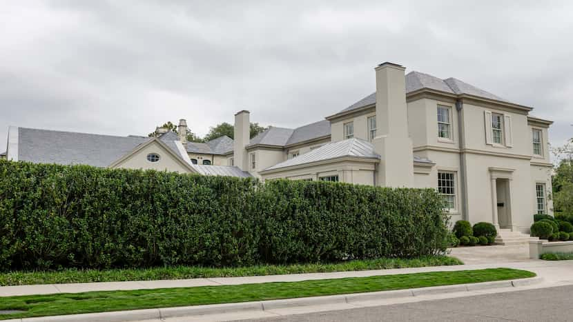 The five-bedroom, seven-bathroom home sits on almost three-quarters of an acre.