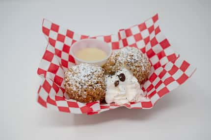 What does Deep Fried Vietnamese Coffee look like? It's little orbs of coffee dessert, fried....