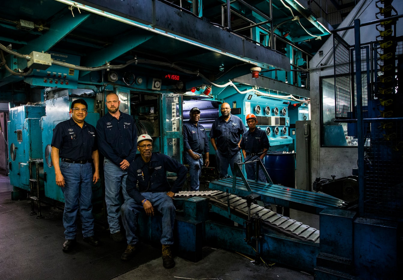 A few of the pressmen who make it happen: Victor Vega, Phillip Youngblood, Michael Jones,...