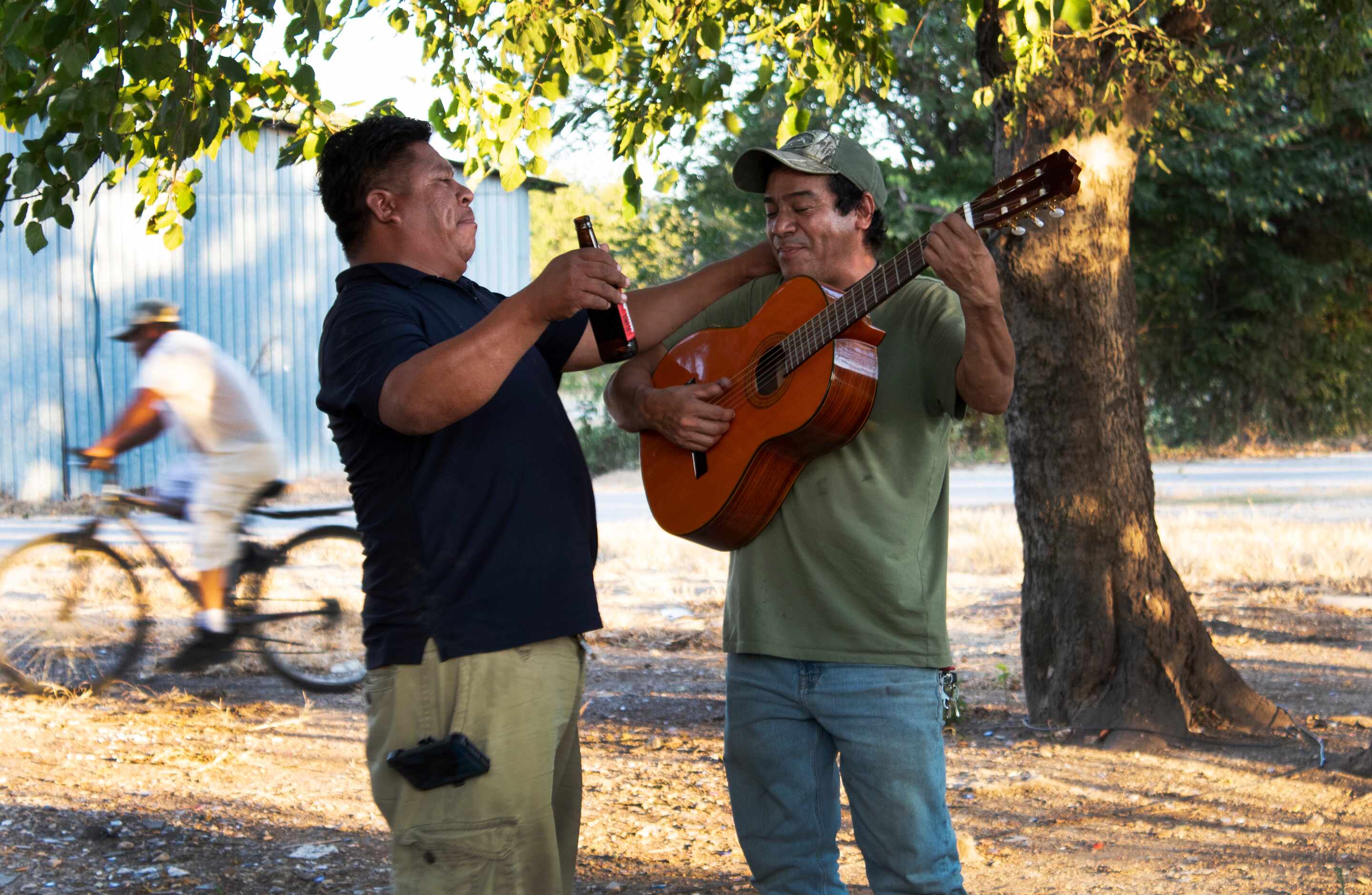 McKinney, Texas 10/10/2021 Oscar (left) and Emanuel Garcia sing  Un Dia A La Vez  and...