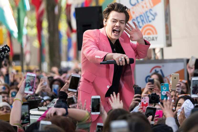 Harry Styles performs on NBC's "Today" show at Rockefeller Plaza on Tuesday, May 9, 2017, in...