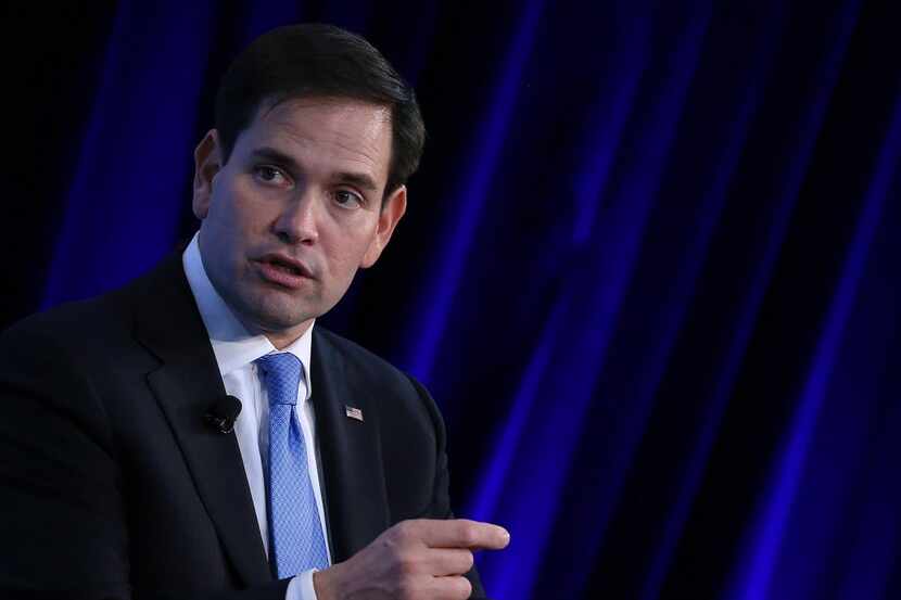  Sen. Marco Rubio, R-Fla., speaks at the Wall Street Journal CEO Council meeting at the Four...